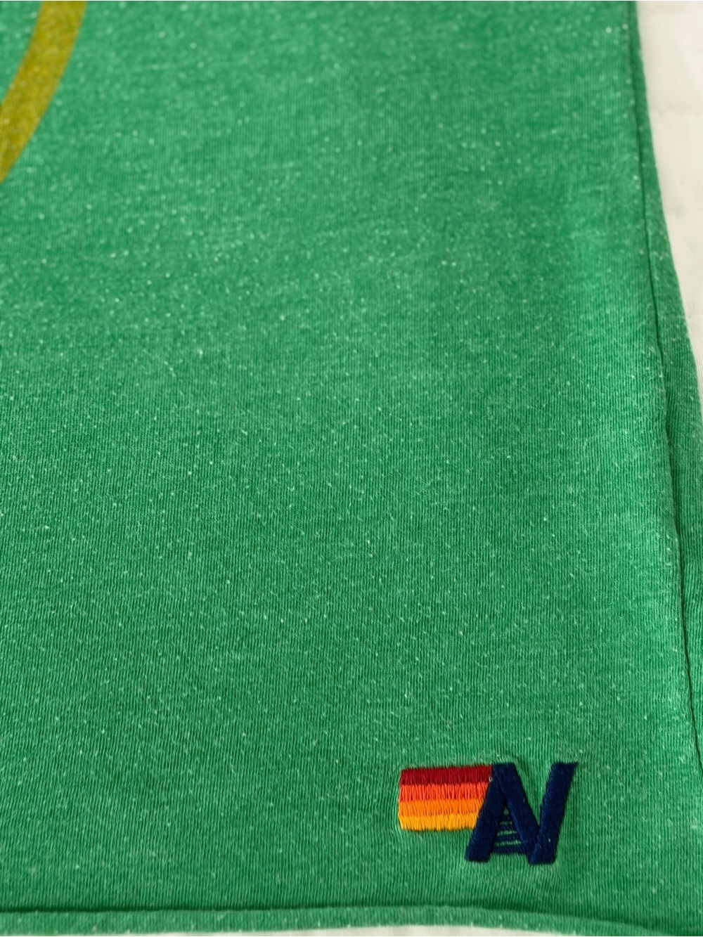 Aviator Nation Venice CA Graphic Green Cropped T-Shirt Tee Size Large L - Picture 6 of 7